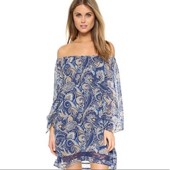 Alice + Olivia Cari blue mosaic paisley dress - Picture 1 of 7
